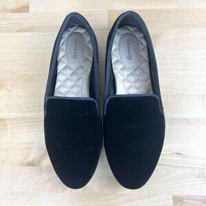 Birdies The Starling Loafer Flats Shoes Black Velvet Women's Size 9